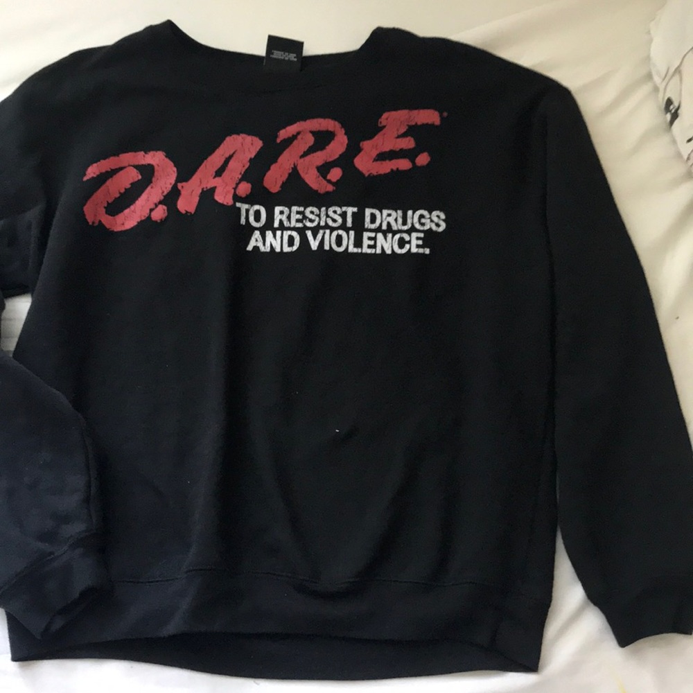 COPY - D.A.R.E Black and Red Sweatshirt (Never Wo…
